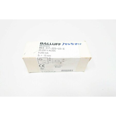 BALLUFF 20-250V-AC 20-250V-DC PROXIMITY SWITCH BES0241 BES-517-223-U3-E